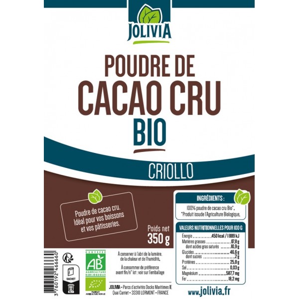 cacao en poudre 350g